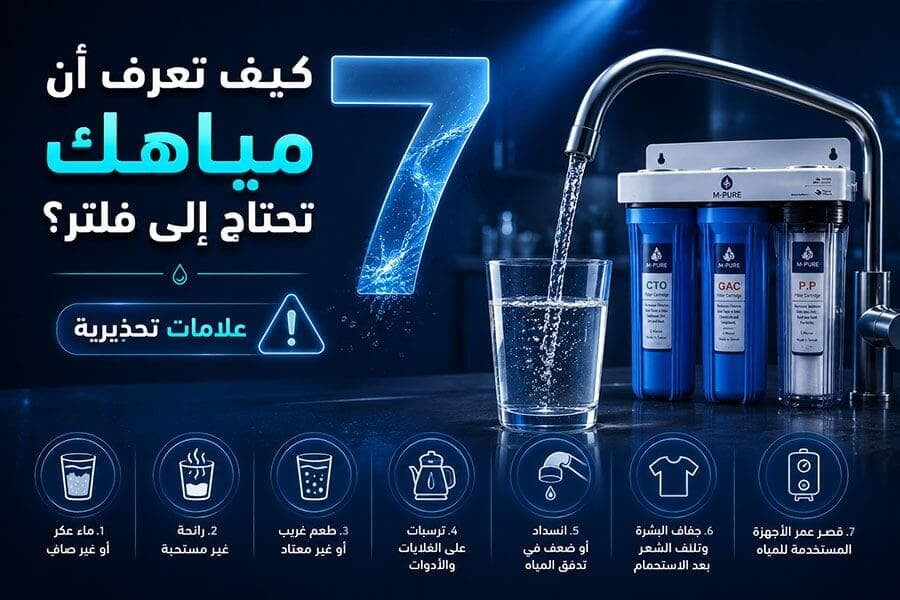 كيف تعرف أن مياهك تحتاج إلى فلتر؟ 7 علامات تحذيرية